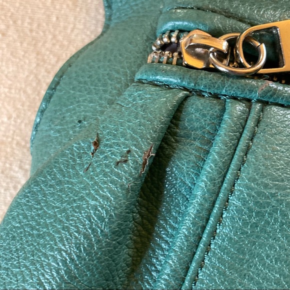 ELLE | Convertible Pebbled Vinyl Green Handbag - Picture 8 of 9